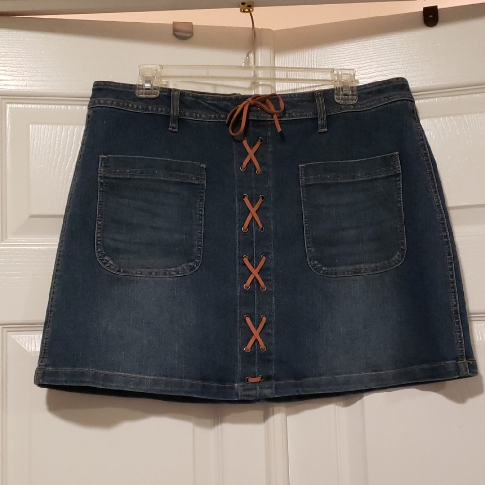 New York and Co denim mini skirt